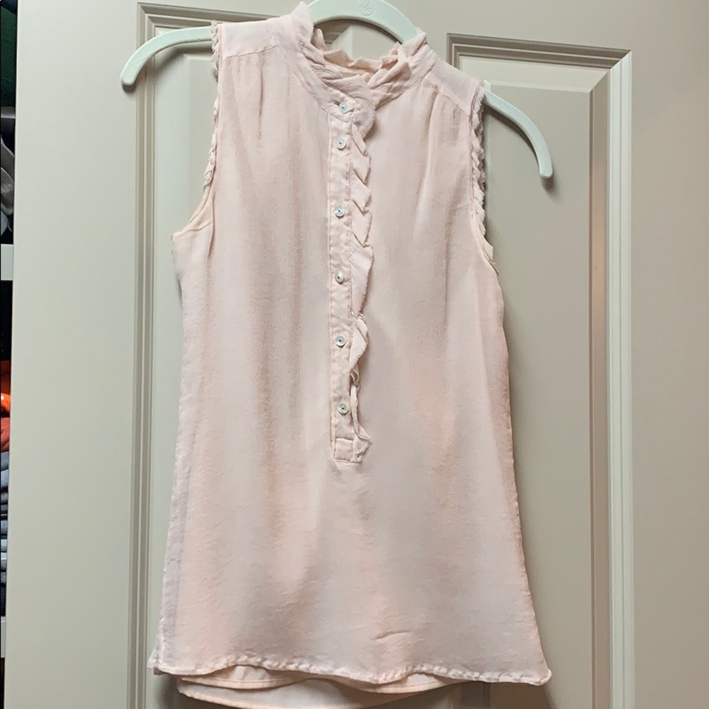 Jcrew blush sleeveless  blouse Sz00
